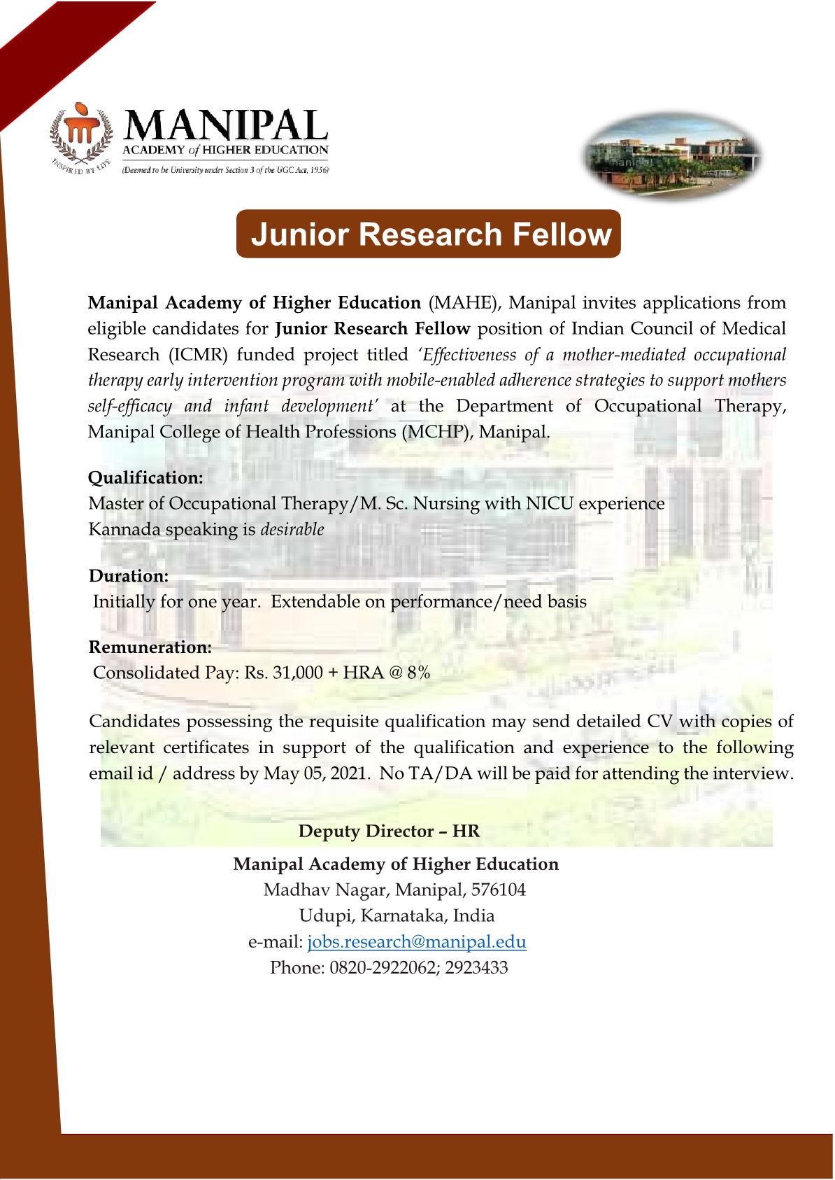 Msc nursing in manipal university image